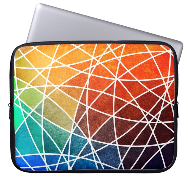 abstract geometric grunge backgroundabstract,aging laptop sleeve (Front)