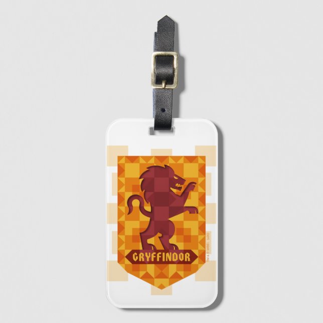 Abstract Geometric GRYFFINDOR™ Crest Luggage Tag (Front Vertical)