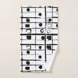 abstract geometric  hand towel