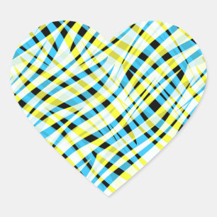 Abstract, geometric heart sticker