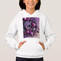 Abstract Geometric Hoodie for Girls 