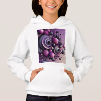 Abstract Geometric Hoodie for Girls 