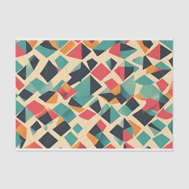 Abstract Geometric Interrupted Pattern  Tissue Paper (Front)