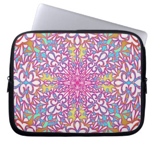 Abstract Geometric Kaleidoscope Design Laptop Sleeve