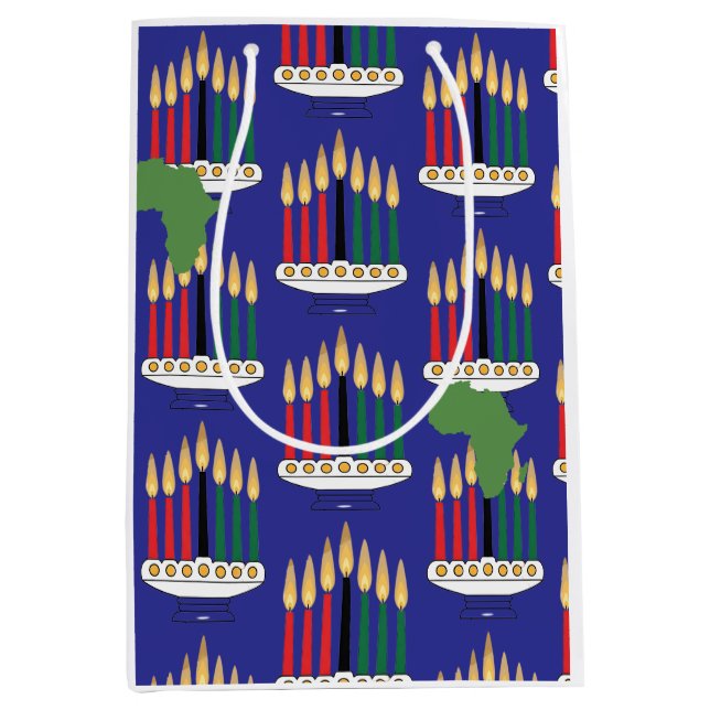  Abstract  Geometric Kwanzaa Gift Bag (Front)