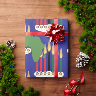  Abstract  Geometric Kwanzaa Wrapping paper