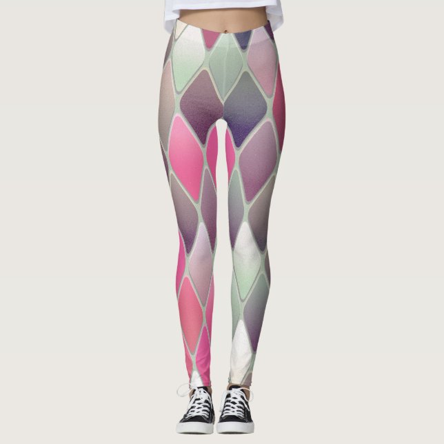 Abstract Geometric Leggings (Front)