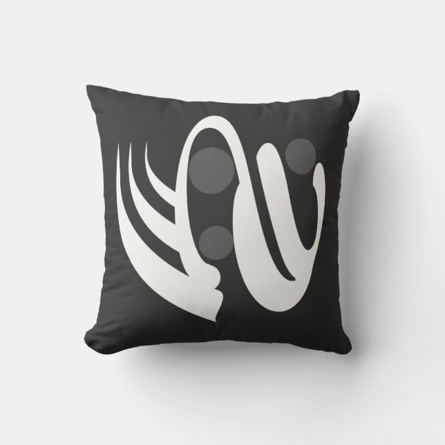 abstract geometric line art cushion (Front)