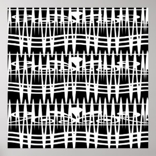 abstract geometric line art poster