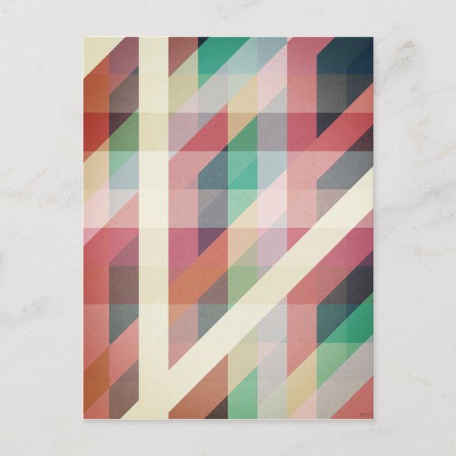 Abstract Geometric Lines Postcard (Front)