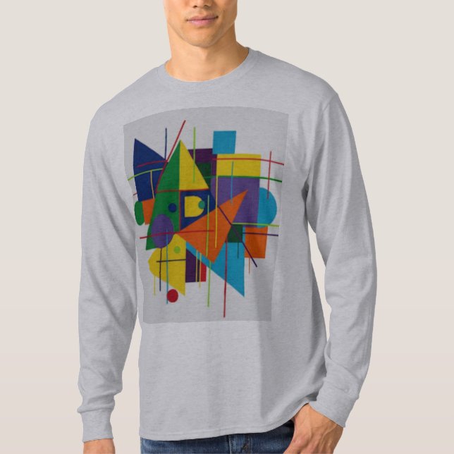 Abstract Geometric Long Sleeve Tee (Front)