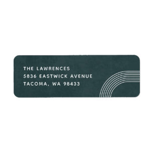 Abstract Geometric Mailing Label - Teal