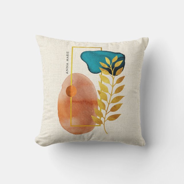 Abstract Geometric Mid-Century Modern Minimalist Cushion (Front)