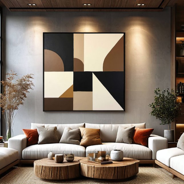 Abstract Geometric Mid-Century Wall Canvas Print (Creator Uploaded)