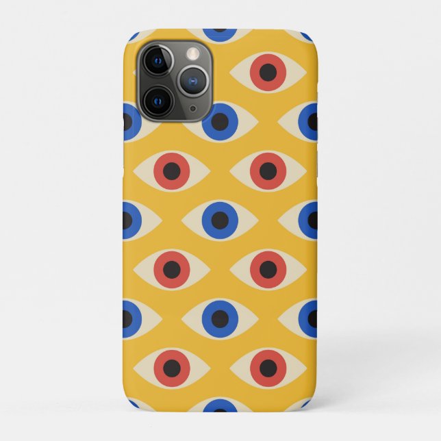 Abstract Geometric Modern Bold Evil Eye Pattern  Case-Mate iPhone Case (Back)