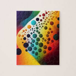 Abstract Geometric Modern Colorful Bubbles 3D  Jigsaw Puzzle