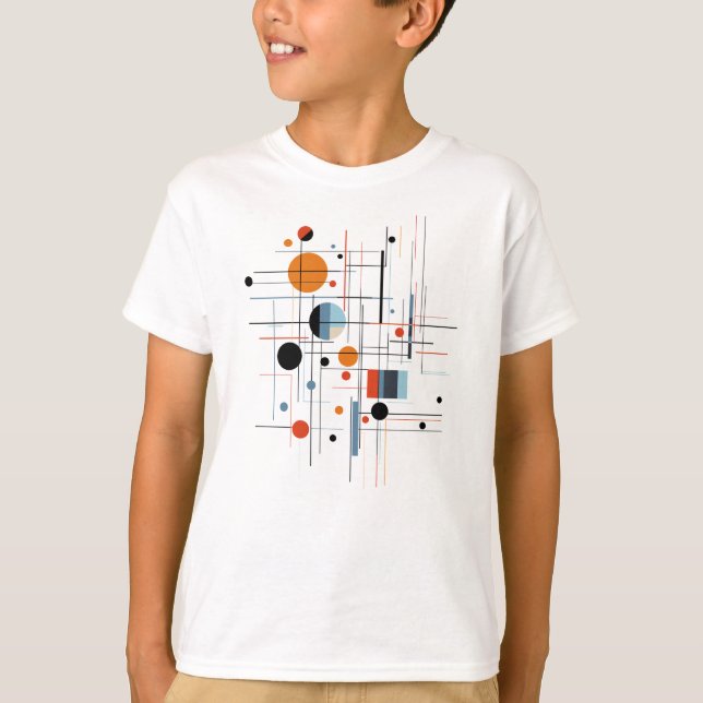 Abstract Geometric Modern Minimalist Lines T-Shirt (Front)