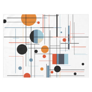 Abstract Geometric Modern Minimalist Lines Tablecloth