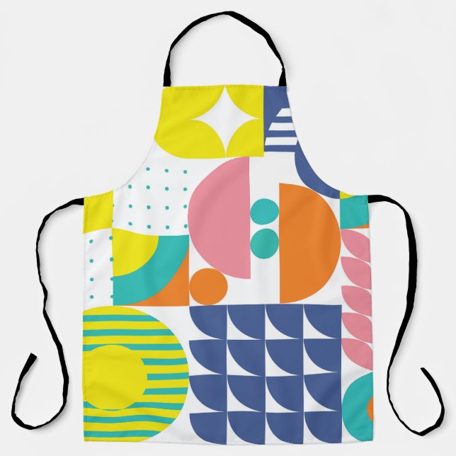 Abstract Geometric, Modern Vintage Shapes. Apron (Front)