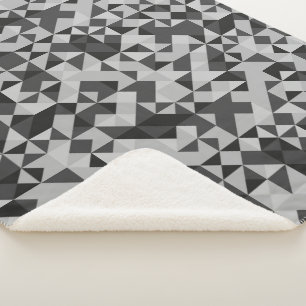 Abstract geometric mosaic background, military sherpa blanket