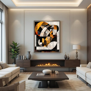 Abstract Geometric Mosaic Canvas Print