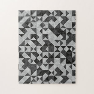 Abstract Geometric Mosaic Military Style Jigsaw Puzzle