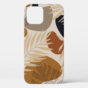 Abstract geometric, natural shapes in minimal nord iPhone 12 case