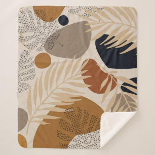 Abstract geometric, natural shapes in minimal nord sherpa blanket