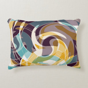 Abstract geometric objects graffiti grunge effecta decorative cushion