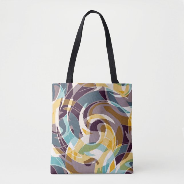 Abstract geometric objects graffiti grunge effecta tote bag (Front)