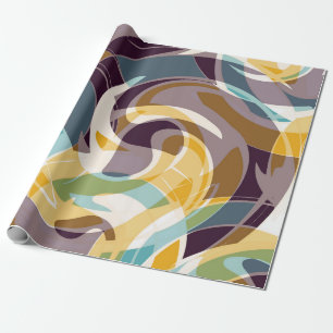 Abstract geometric objects graffiti grunge effecta wrapping paper