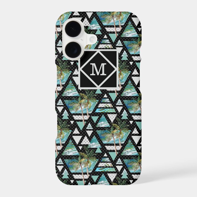 Abstract Geometric Palms & Waves Pattern (Back)