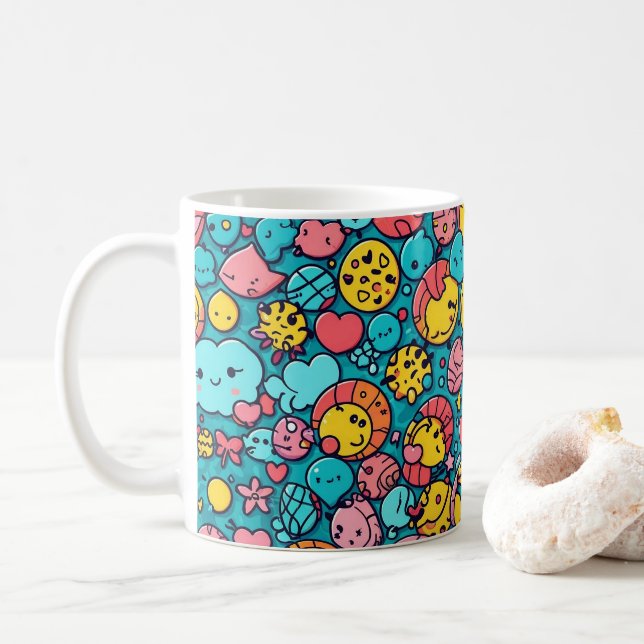 Abstract geometric pattern 33 - Mug (With Donut)