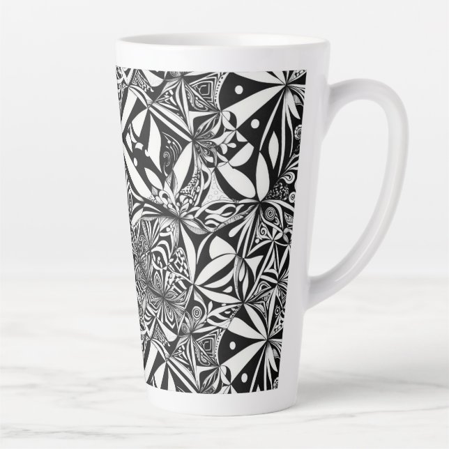 Abstract geometric pattern 37 - Latte Mug (Right)