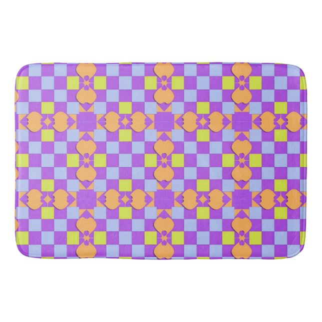 Abstract Geometric Pattern Bath Mat (Front)
