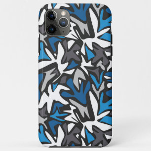 abstract, geometric, pattern, black and blue throw Case-Mate iPhone case