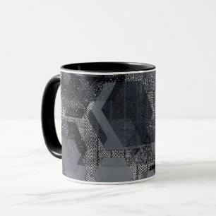 Abstract geometric pattern, black and grey .  mug