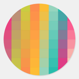 Abstract geometric pattern classic round sticker