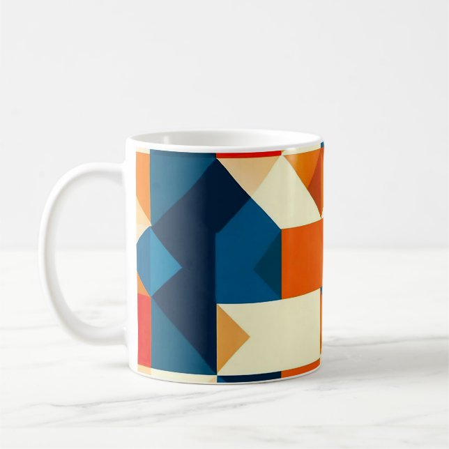 Abstract Geometric Pattern Coffee Mug (Left)