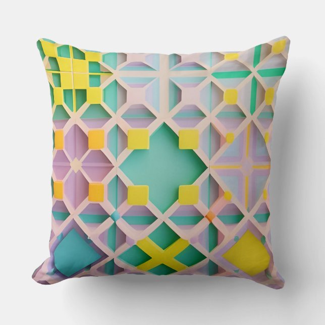Abstract Geometric Pattern Cushion (Front)