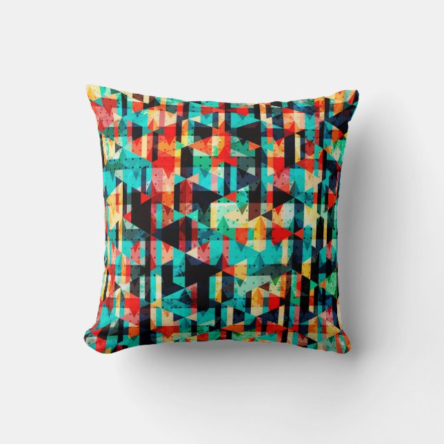 Abstract geometric pattern cushion (Front)