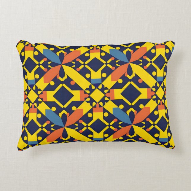 Abstract Geometric Pattern Decorative Cushion (Front)
