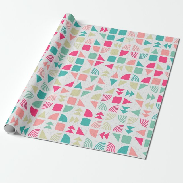 Abstract Geometric Pattern generative computationa Wrapping Paper (Unrolled)