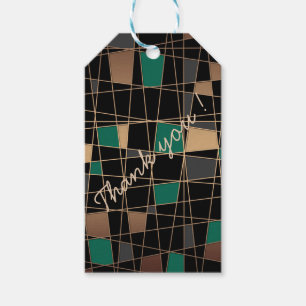 Abstract geometric pattern gift tags