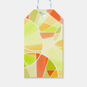 Abstract geometric pattern gift tags