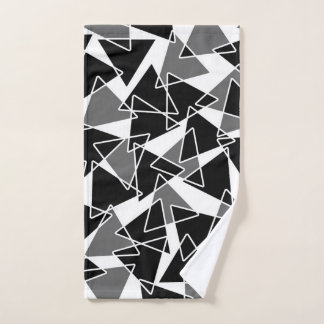 Abstract geometric pattern - grey hand towel