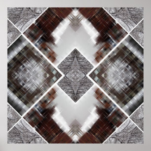 Abstract Geometric Pattern in Winter Poster