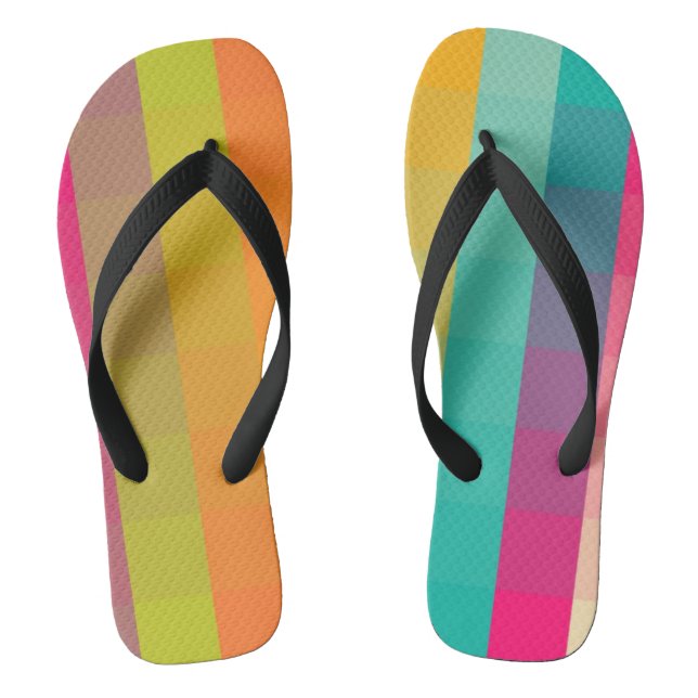 Abstract geometric pattern jandals (Footbed)