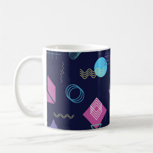 Abstract geometric pattern, line shapes. coffee mug