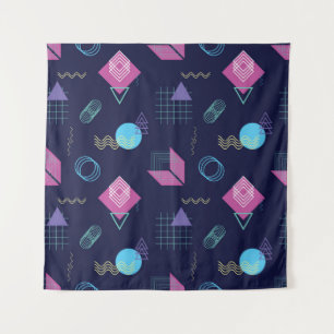 Abstract geometric pattern, line shapes. tapestry